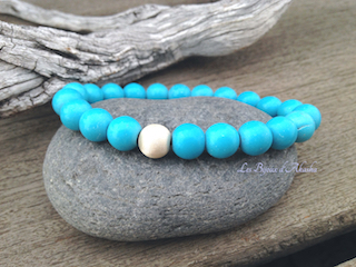 Bracelet mixte Sakya: turquoise et argent 925