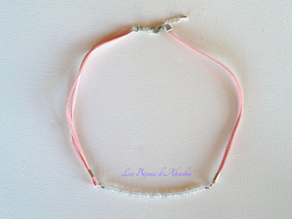 Bracelet à enrouler ou collier, quartz rose naturel à facettes, suédine rose et plaqué argent fin 999